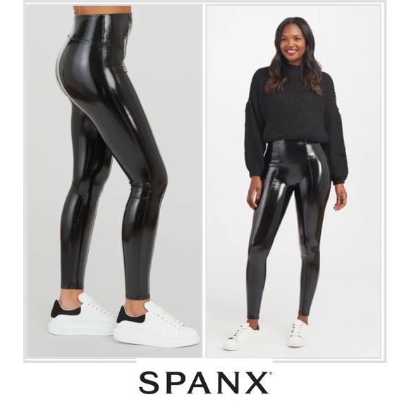 SPANX Pants - NEW SPANX Faux Patent Leather Leggings